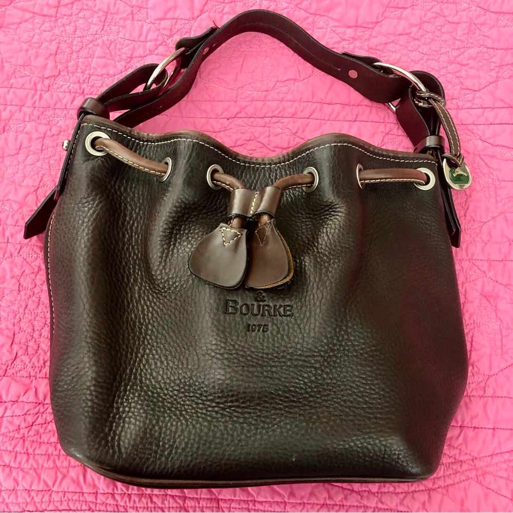 Dooney & Bourke Dark Brown Leather Hobo Bag